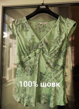 Роскошный винтажный топ next из 100% натурального шелка / блуза в стиле y2k