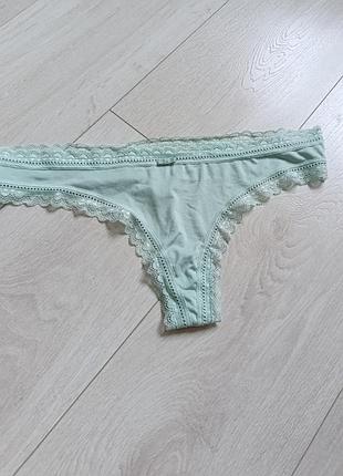 Бирюзовые трусики ажурные стринги кружевные бикини кружные танга l xl 12 14 42 48 50