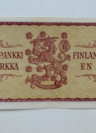 Бона 1 марка 1963 года, финландия