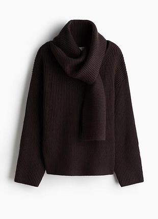 Теплий светр h&m з шарфом 4