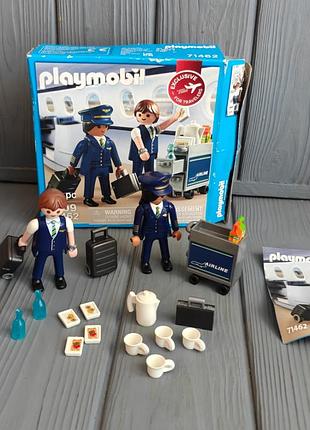 Игровой набор playmobil 71462 (pilot and flight attendant set / travel edition)