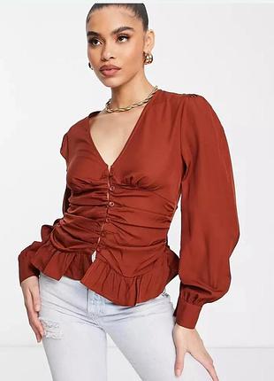 Блуза з баскою missguided