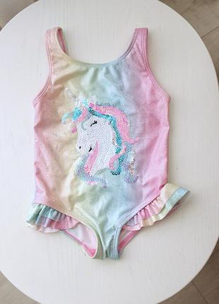 Слитный купальник для девушек с единорогом matalan