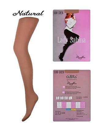 Колготки жіночі тілесні lady sabina 100 den microfibra natural