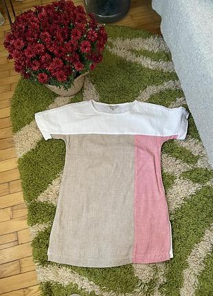 Лляна сукня колор-блок nutmeg (розмір 8 / xs)