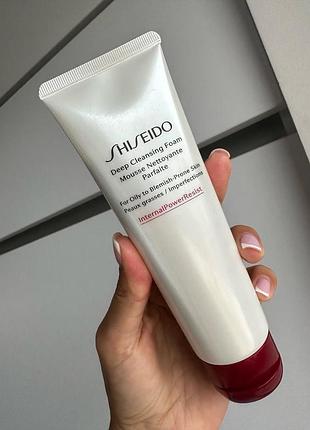 Shiseido deep cleansing foam очищувальна піна