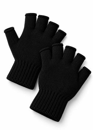 Унисекс черные сенсорные перчатки without finger
