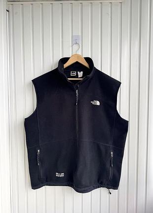 Чорна флісова жилетка the north face (gore windstopper) haglöfs rab arc’teryx y2k gorpcore