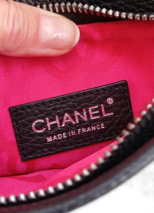 Шкіряна сумка-клатч (wallet on chain) chanel. 5