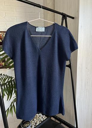 Prada silk / cashmere knit top  безшовна футболка prada ( оригінал)