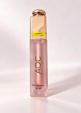 Олія-блиск aoc strawberry lip oil, 7,5 мл — нова, аромат полуниці
