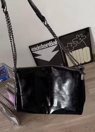 Сумка zara rock flap shoulder bag 4
