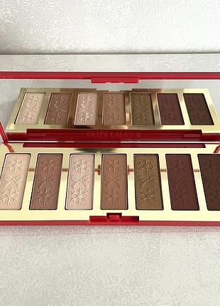 Палетка теней estée lauder limited edition glam eyeshadow palette корчневые оттеночные