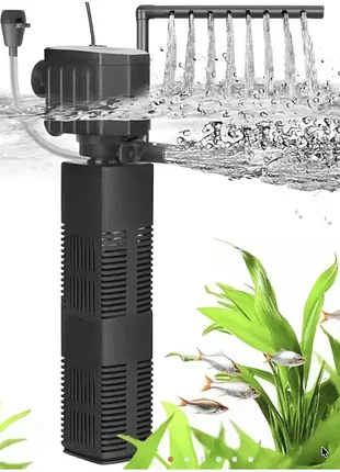 Фільтр для акваріума aqqa 4-в-1, 450 л/год, до 120 л, 18w