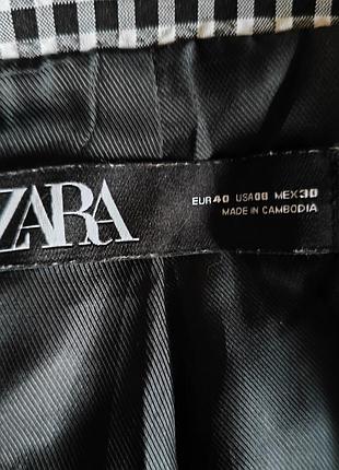 Піджак в дрібну клітинку zara 5