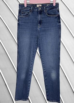 Женские джинсы colin's s 36 8 42, темно-синие slim fit, с высокой посадкой, эластичные, базовые, с потертостями на коленях, зауженные, повседневные де