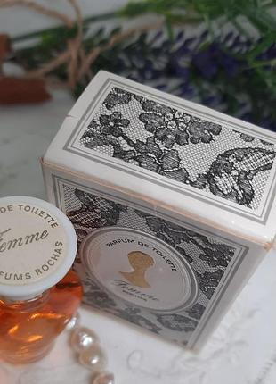 Жидкость! femme rochas 3 мл parfum de toilette винтаж оригинал кружевная коробка