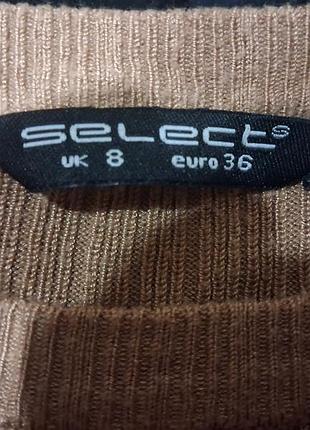 Кофта select размера s (36) бежевого цвета 3
