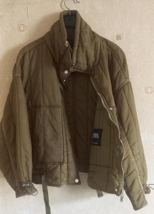 Куртка утеплена коротка ( l- xl) zara