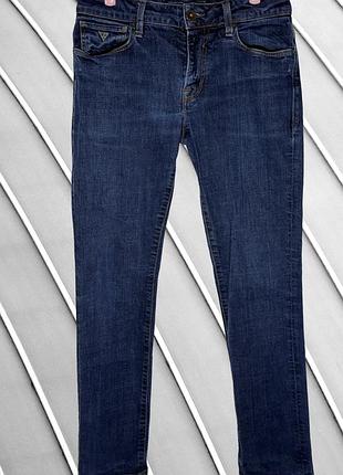 Женские джинсы guess l, eu 40, ua 46, синие, slim fit, зауженные, эластичные, стрейчевые, повседневные демисезонные, модель ежедневного ношения в трен