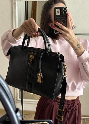 Сумка жіноча guess чорна 7