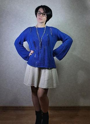 Свитер "electric blue" ручной работы 4