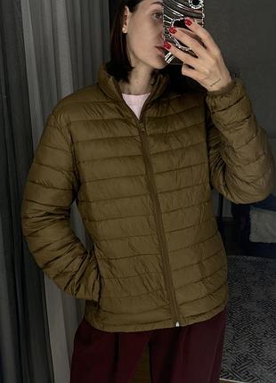 Пуховик в карамельному бежево-коричневому кольорі h&m