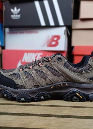 Кросівки merrell moab 3 gtx gore tex хакі з помаранчевим
