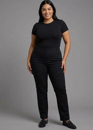 Женские джинсы прямые черного цвета большого размера bexleys woman