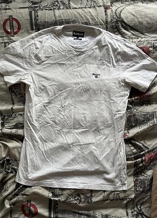 Чоловіча футболка barbour біла розмір m