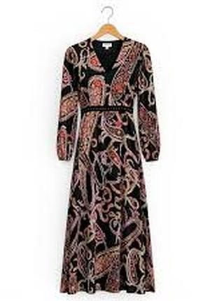 Claudie pierlot paris сукня максі fr 36 36-s віскоза paisley принт люкс