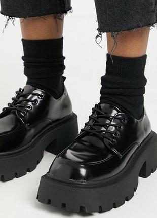 Лофери asos жіночі чорні 39 розмір (24,5 см)