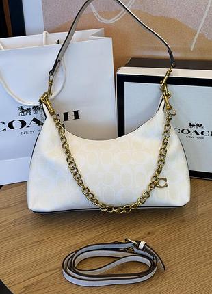 Жіноча сумка coach juliet shoulder bag 25 молочно-білий коуч через плече