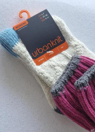 Шкарпетки жіночі urbanknit гольфи із суміші вовни ягняти, білі, рожеві, блакитні