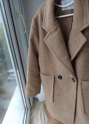 Пальто шерстяне zara 3