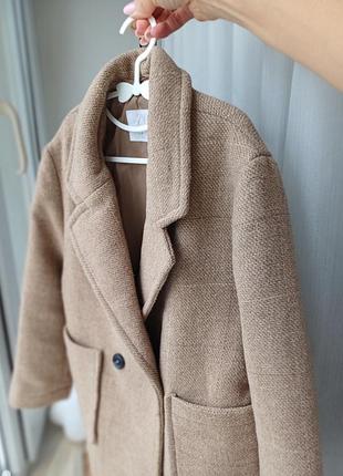 Пальто шерстяне zara 2