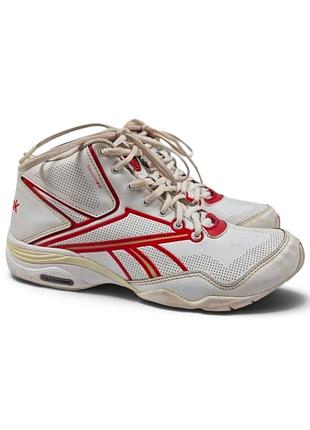 Кросівки reebok traintone smoothfit біло-червоні для жіночого спортзалу, розмір 38.5