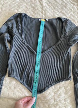 Топ лонгслив в рубчик zara xs s 5