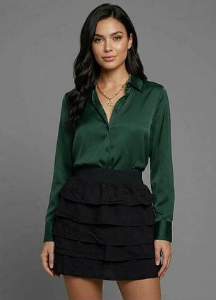 Стильна чорна ярусна спідниця на резинці розмір л zara