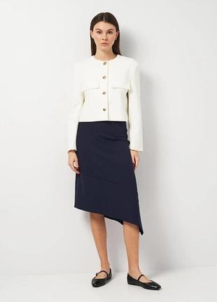 Синяя асимметричная юбка размер с zara