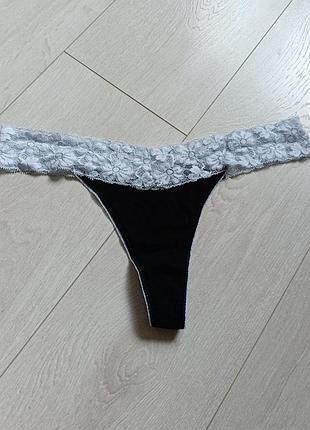 Черные трусики ажурные стринги кружевные бикини кружные танга secret possessions l л 12 40 48
