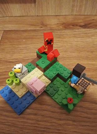 Конструктор для хлопчика lego minecraft "засада кріпера"