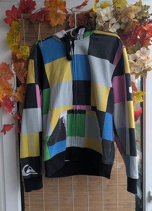Кофта quiksilver на блискавці з капюшоном, розмір m