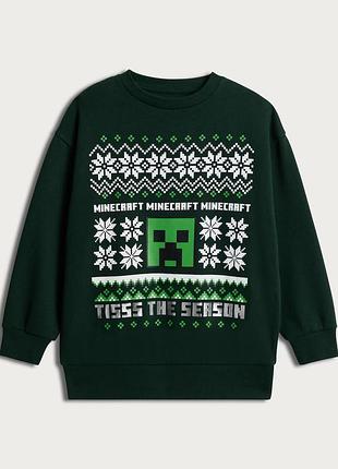Теплый свитшот minecraft на 11-12 лет , рост 146-152 см