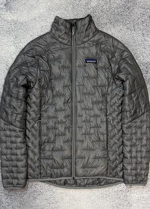 Жіноча пуховик куртка patagonia micro puff ультралегка сіра plumafill гірська s m