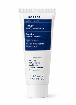 Крем-пінка для вмивання korres greek yoghurt foaming cream cleanser
