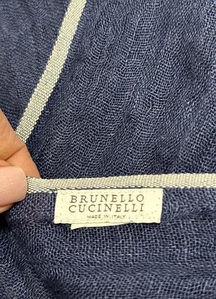 Лляний палантин шарф brunello cucinelli оригінал преміум італійський льон