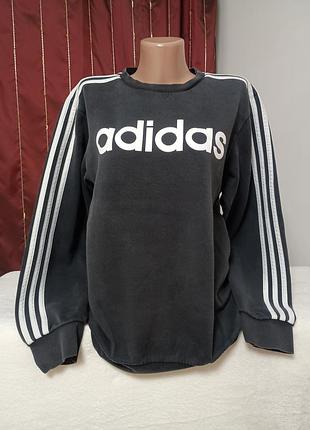 Женская кофта свитшот черный adidas s/m/l размер