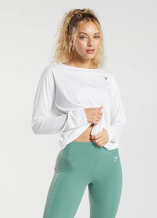 Жіночий спортивний лонгслів з відкритою спинкою gymshark