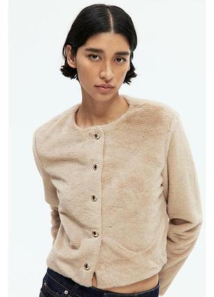Экстра мягкий кардиган жакет h&m teddy cardigan - xs-s